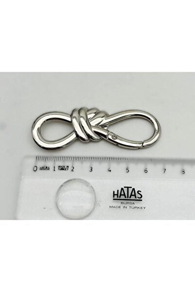 angel çanta aksesuar Knot Model Silver Color Spring Ring 1 Piece