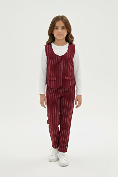 NEWKİDS Детски панталони с райета, жилетка с копчета, класическа блуза с дълг...