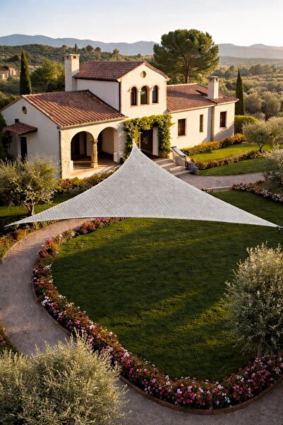 sizenelazım Üçgen Jüt File Gölgelik – Bahçe, Balkon ve Teras İçin Doğal Gölge...