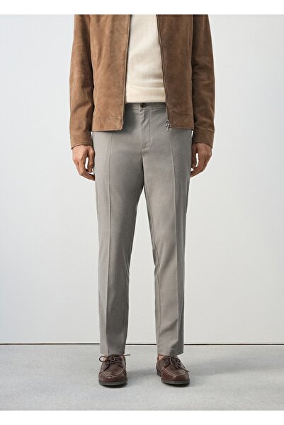 MANGO Man Kısa paça slim fit pantolon