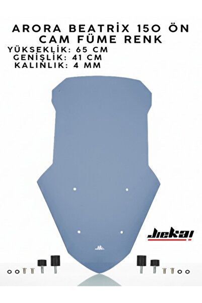 JK -ARORA BEATRİX 150 ÖN CAM ÖN SİPERLİK (FÜME RENK 65 CM)