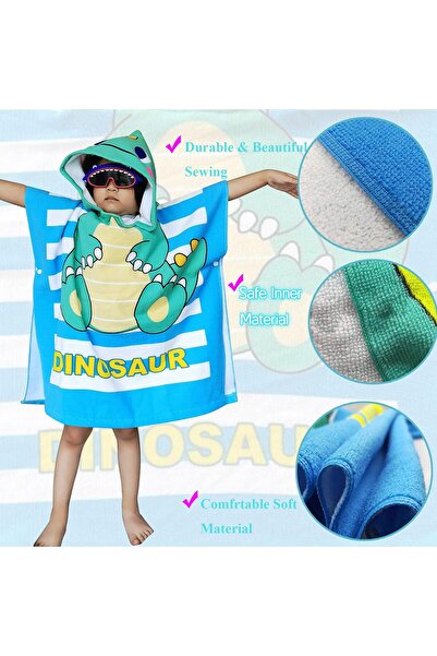 Arabest Hooded Towel Kids Beach Towel Soft Super Absorbent Bath Towel for Poo...