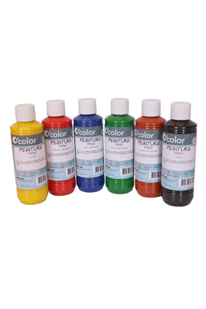 OColor Комплект от 6 цвята за рисуване върху текстил
