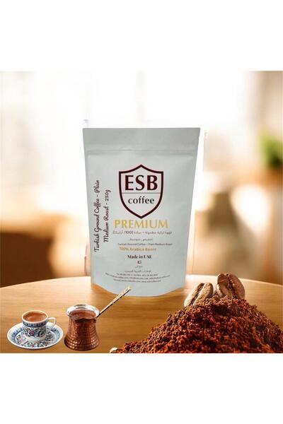 Premium ESB Coffee Premium Turkish Ground Coffee – Plain (100% Arabica), Medi...