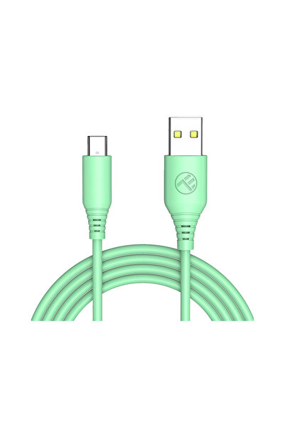 TELLUR Cablu silicon USB to Type-C, 3A, 1m, verde