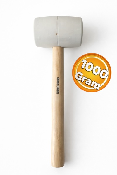 Gönen Döküm Ahşap Saplı Mermer Fayans Karo Seramik Tokmak Plastik 1000 Gram
