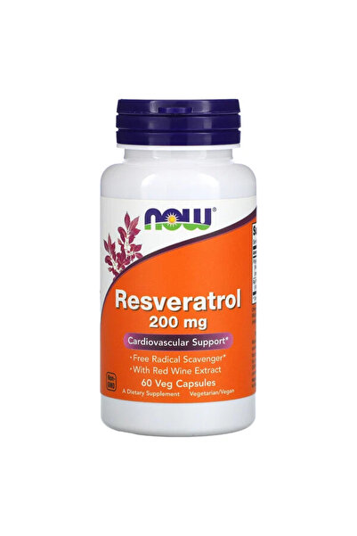 Now Foods Resveratrol 200 mg - 60 capsule vegetale