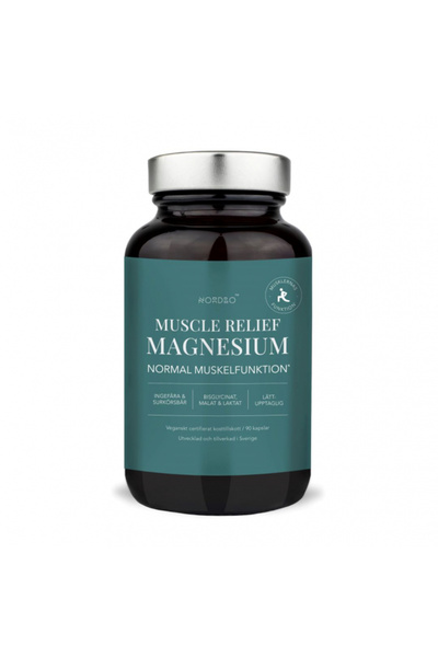 NORDBO Muscle Relief Magneziu(bisglicinat,malat,lactat), 90 capsule