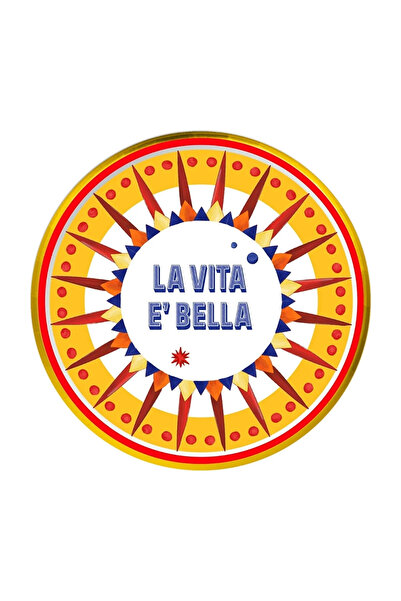 Baci Milano Dolce Vita 6'lı La Vita E'Bella Ekmek Tabağı 16 cm Porselen