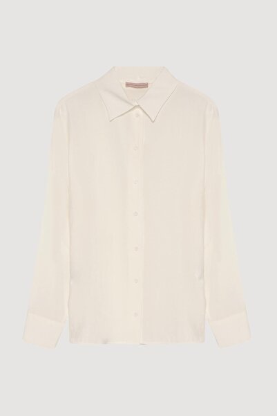 Quzu Women's Shirt Gml00388 Ecru