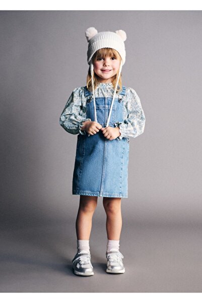 MANGO Baby Kısa kot jile elbise