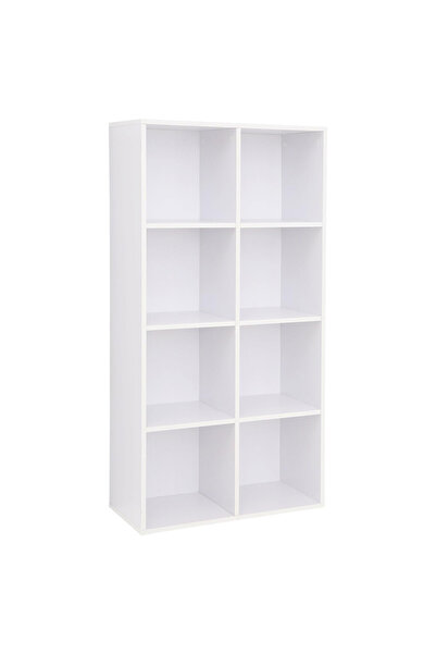 Mahmayi خزانة كتب VASAGLE ذات 8 مكعبات مع رف مفتوح، رف تخزين وعرض خشبي لغرفة ...