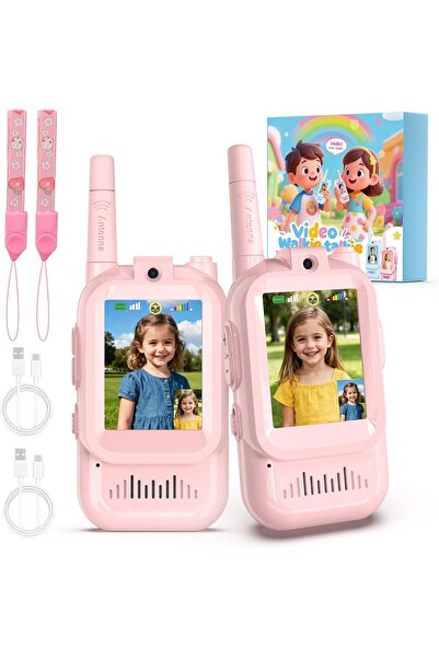 Voltres Детска видео уоки-токи, 2 видео станции, акумулаторна батерия, подаръ...