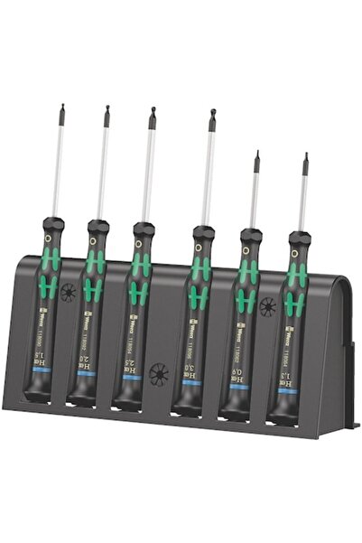 wera Kraftform Micro Screwdriver Set, Hexagonal Profile, 6 Pieces