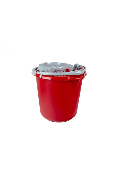 OEM Set of 10 L plastic bucket + red mop wringer