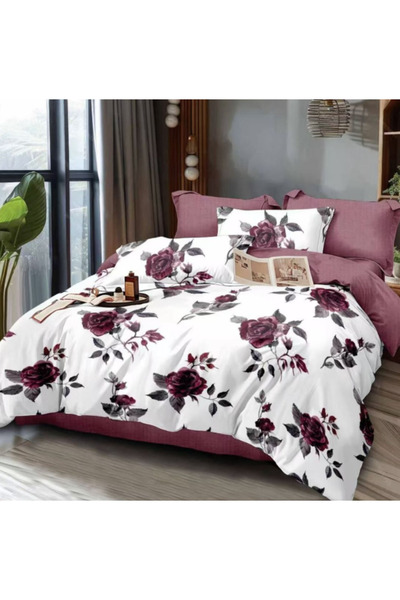 Inovius Lenjerie de Pat Bumbac Finet, 6 Piese, Pat Dublu - GR-409