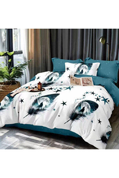 Inovius Lenjerie de Pat Bumbac Finet, 6 Piese, Pat Dublu - Gr-382