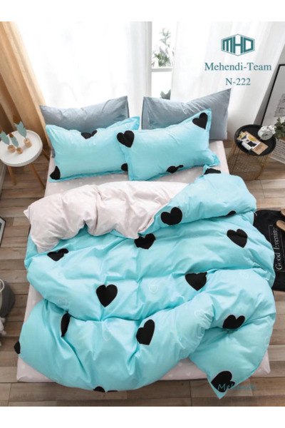 Inovius Double Bed Linen, Fine Cotton, 6 Pieces - SIPRR60-360