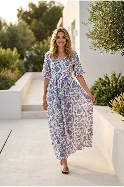 OEM Hand-printed cotton dress