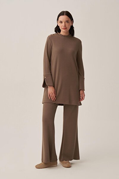 ALLDAY Mink-Pilise Detailed Trousers Suit