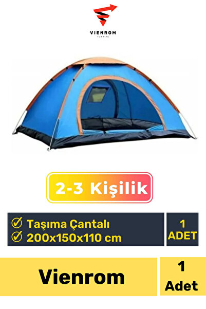 Vienrom #Çadır Pratik Kolay Kurulum 2-3 Kişilik Kamp Çadırı Su Geçirmez Kapı ...