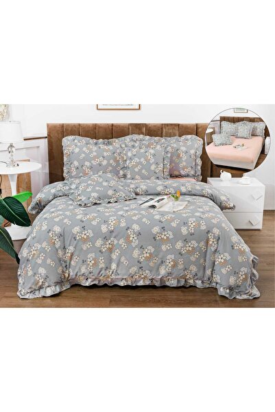 Inovius Lenjerie Bumbac Fin cu Volanas, cu Elastic, 6 piese - PIT314