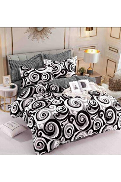 Inovius Lenjerie de Pat, Bumbac Finet, 6 Piese, Pat Dublu -JO86