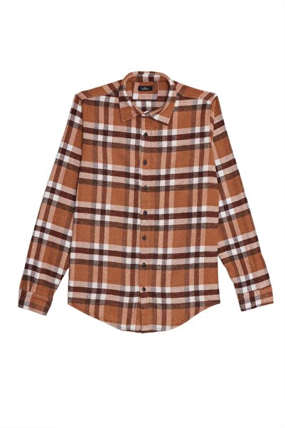Tudors Men's Slim Fit slim fit checkered winter lumberjack shirt