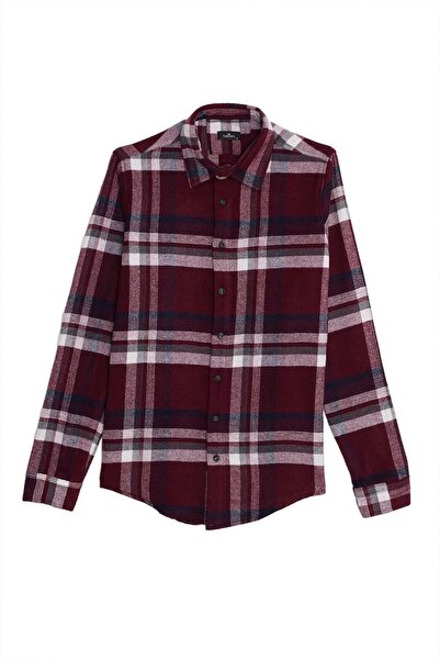 Tudors Men's Slim Fit slim fit checkered winter lumberjack shirt