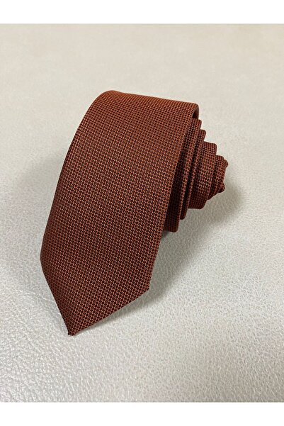 PROMOSTURKEY KİREMİT RENK DESENLİ KRAVAT 6 CM