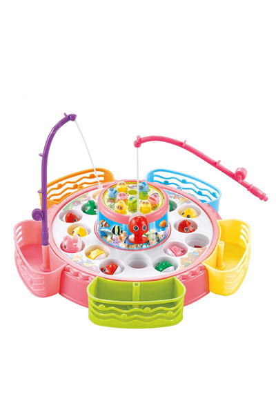 LITTLE ANGEL – Magnetic Fishing Game Toy Set with Music & Lights-Pink