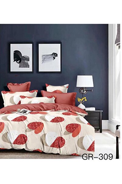 Inovius Lenjerie de Pat Bumbac Finet, 6 Piese, Pat Dublu - Gr-309