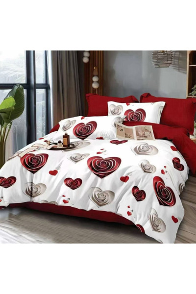 Inovius Fine Cotton Bed Linen, 6 Pieces, Double Bed - GR-408