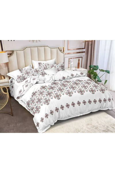 Inovius Lenjerie de Pat Bumbac Finet, 6 Piese, Pat Dublu - GR-411