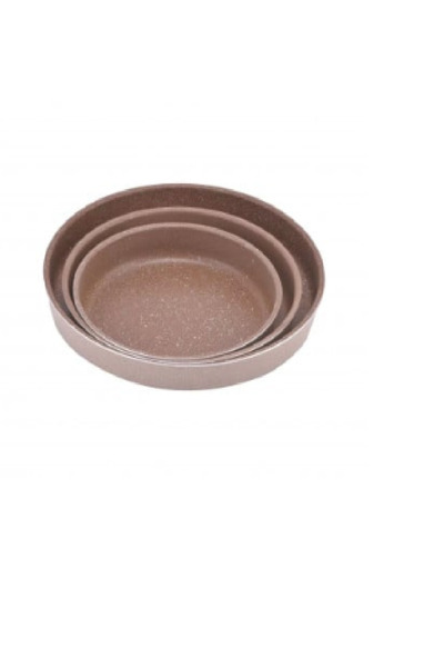 MISTERCOOK طقم صواني فرن دائرية غير لاصقة من الجرانيت من مستر كوك - 3 قطع