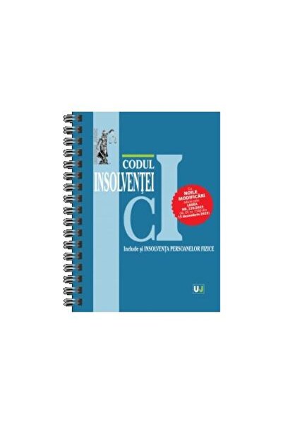 Editura Universul Juridic Insolvency Code December 2025 SPIRAL EDITION,