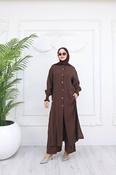 ankanoor Cupra Modal Slit Tunic Trouser Set Anka268672