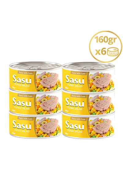 SASU Mısırlı Ton Salata 6x160 gr İri Parça