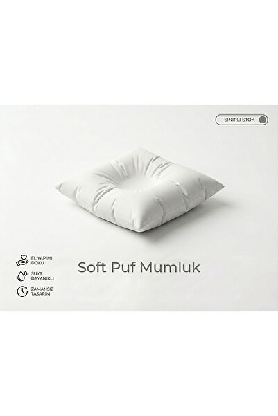 Esepix Soft Puf Mumluk | El Yapımı, Suya Dayanıklı – Minimal & Zamansız Dekor...