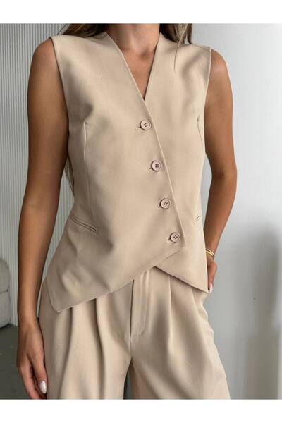 Chef d'atelier Women's Design Cross Button Vest