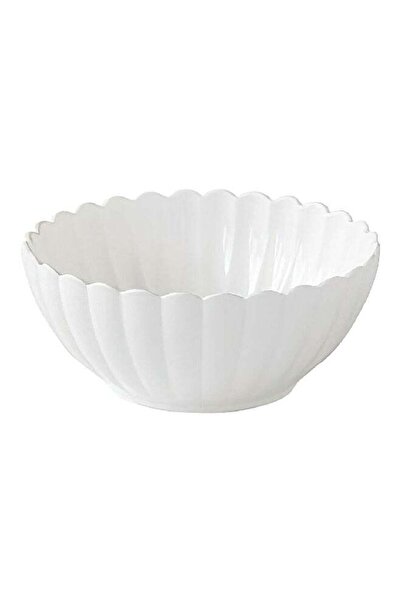 Generic Easy Life Lightweight and Durable Round Porcelain Salad Bowl White 16 cm