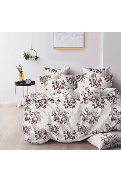 Inovius Lenjerie de Pat Bumbac Finet cu 6 Piese Pentru Pat Dublu - SUZ45