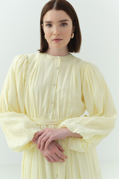 FUSHYA Beli Büzgülü Kraşlı Elbise