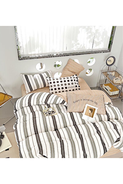 Inovius Double Bed Linen, Fine Cotton, 6 Pieces - SIPRR60-537