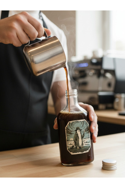 Milea 2 ADET NİHİLİST PENGUEN SUYA DAYANIKLI ÖZEL TASARIM ETİKETLİ METAL SİLV...