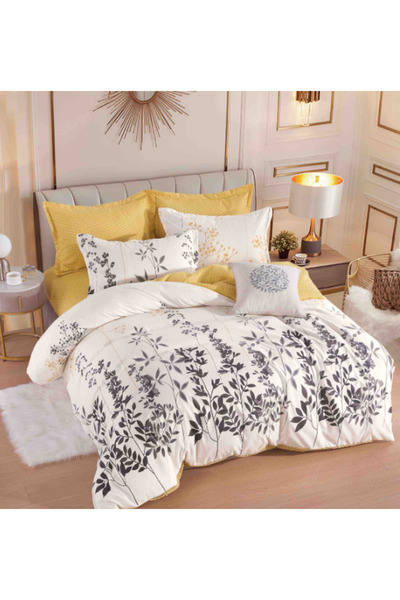 Inovius Bed Linen, Fine Cotton, 6 Pieces, Double Bed - JOJ182