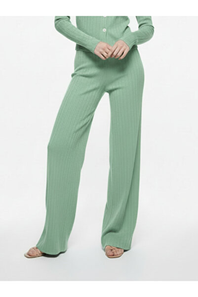 Merlot bumbac 100% Pantaloni de pijama largi cu model ajurat