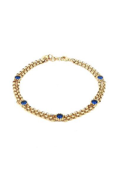 JEWELRY Mavi Taşlı Doç Zincir Bileklik