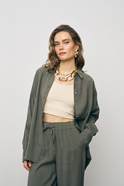 Orfeo Negro Women's Basic Modal Long Sleeve Classic Shirt