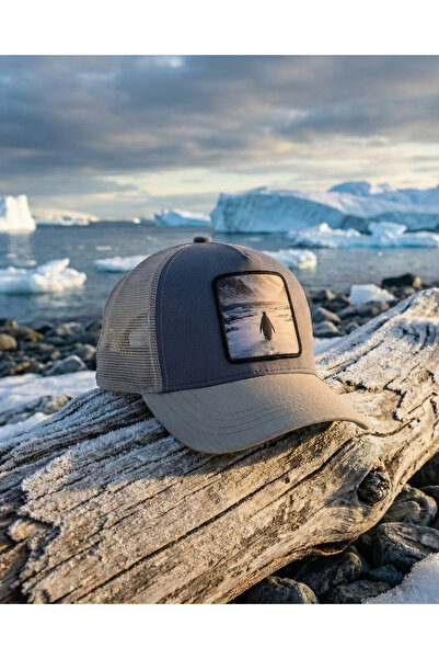 Trucker قبعة نهيلست بيينغوين ذات شعار - شعار قابل للتغيير